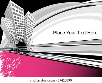 abstract vector building illustration