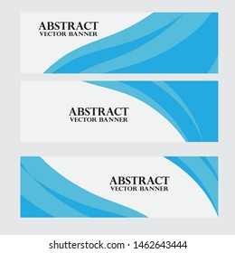 Abstract vector business background banner beautiful blue wave

