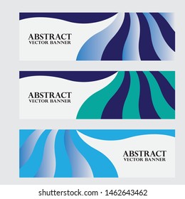 Abstract vector business background banner beautiful blue wave
