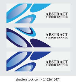 Abstract vector business background banner beautiful blue wave
