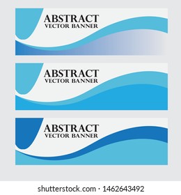 Abstract vector business background banner beautiful blue wave
