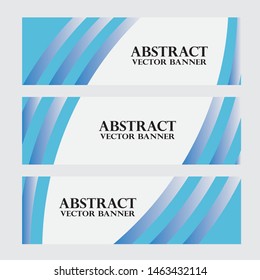Abstract vector business background banner beautiful blue wave
