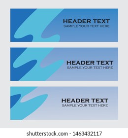 Abstract vector business background banner beautiful blue wave
