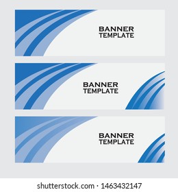 Abstract vector business background banner beautiful blue wave
