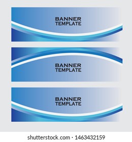 Abstract vector business background banner beautiful blue wave
