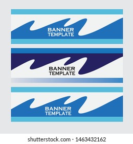 Abstract vector business background banner beautiful blue wave
