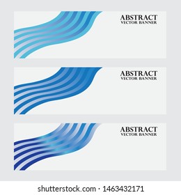 Abstract vector business background banner beautiful blue wave
