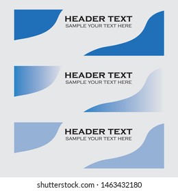Abstract vector business background banner beautiful blue wave
