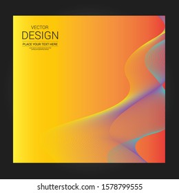 Abstract vector business background banner beautiful blue wave