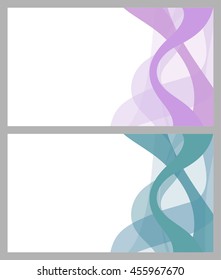 Abstract vector business background card set. Beautiful colorful wave.