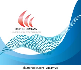 Abstract vector business background on sea theme
