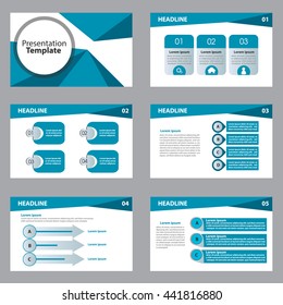 abstract vector business blue modern presentation template slides design