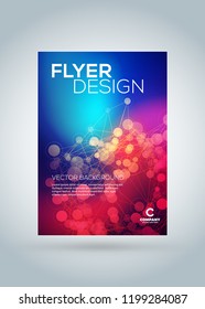 Abstract vector business brochure cover or banner design template. Business flyer or poster with abstract background