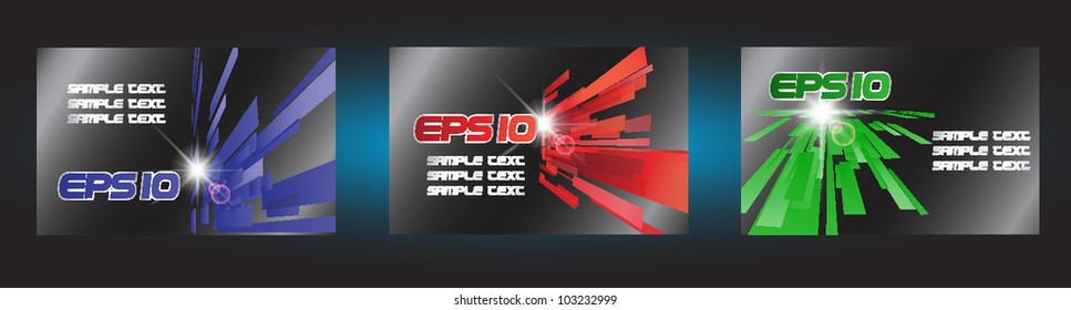 abstract vector business card collection