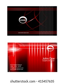 abstract vector business card templates
