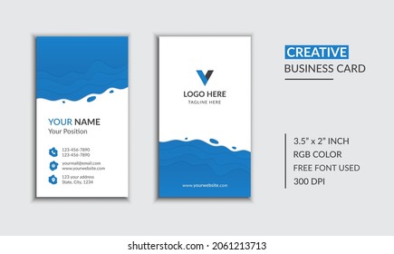 Abstract and Vector Business card or Visiting Card Template Design