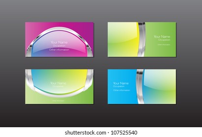 Abstract vector business cards / banners collection - glossy