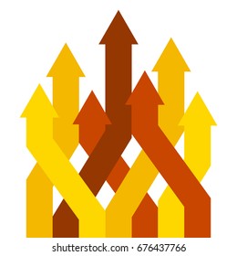 Abstract vector business concept: success, growth or progress.