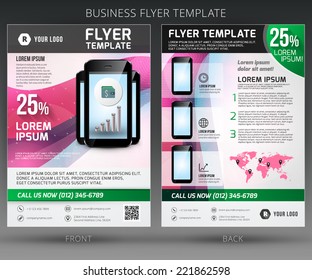 Abstract vector business flyer brochure template. EPS10