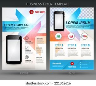 Abstract vector business flyer brochure template. EPS10