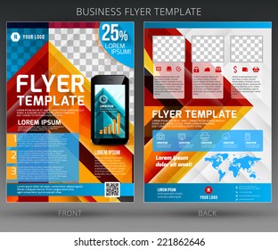 Abstract vector business flyer brochure template. EPS10