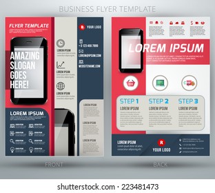 Abstract vector business flyer brochure template. EPS10