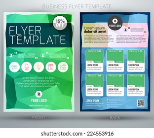 Abstract vector business flyer brochure template. EPS10