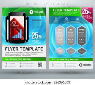 Abstract vector business flyer brochure template. EPS10