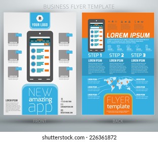 Abstract vector business flyer brochure template. EPS10