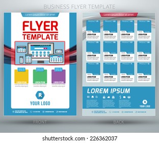 Abstract vector business flyer brochure template. EPS10