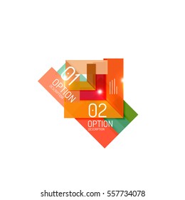 Abstract vector business geometric infographics for workflow layout, diagram, number options or web design