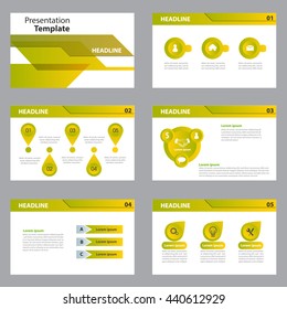 abstract vector business green modern presentation template slides background design