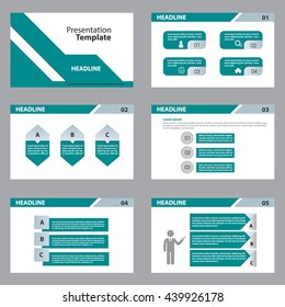 abstract vector business green presentation template slides background design