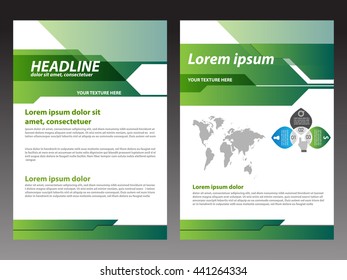 abstract vector business green presentation template slides design