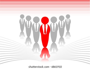 Abstract vector of a business leader
