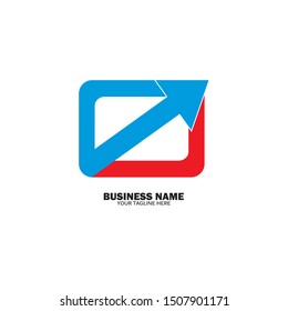 Abstract vector business logo concept illustration
