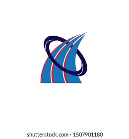 Abstract vector business logo concept illustration
