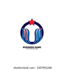 Abstract vector business logo concept illustration
