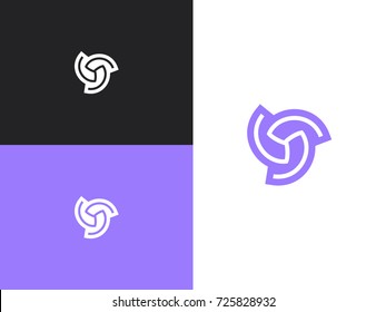 Abstract vector business logo element. Swirl logotype idea. Hurricane Symbol.