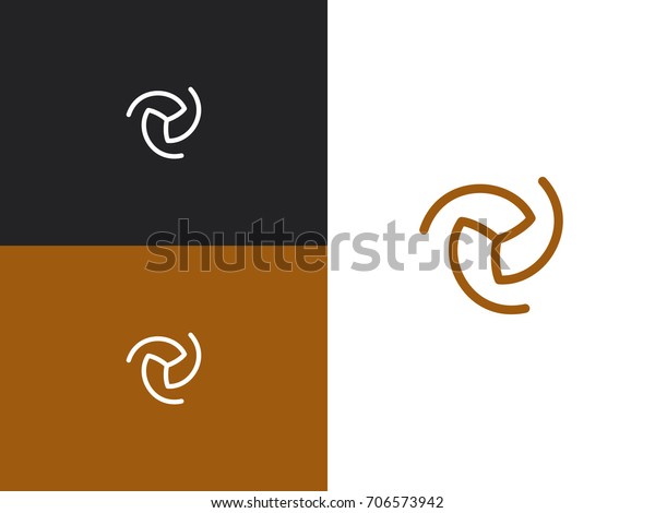 Abstract vector business logo element. Wind energy\
symbol design template. Air conditioning vector logo concept. Swirl\
logotype idea.