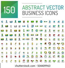 Resumen de mega colección del logotipo de negocios de vectores, conjunto universal