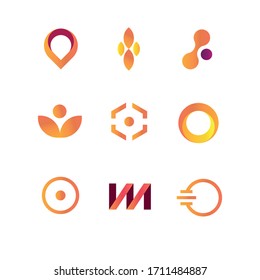 Abstract vector business logo set. Business Logo Design. Corporate Logo Design. Creative Business Vector Icons collection.