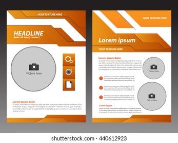 abstract vector business orange modern brochure template slides background design