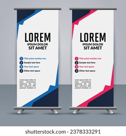 Abstraktes Vektorgrafik-Business-Roll-Up-Display-Standdesign
