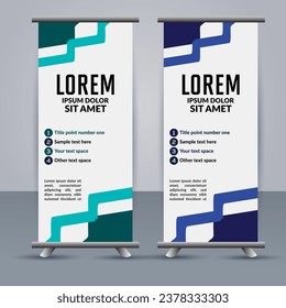 Abstract vector  business roll up display standee design