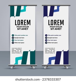 Abstract vector  business roll up display standee design