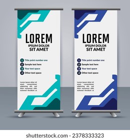 Abstract vector  business roll up display standee design