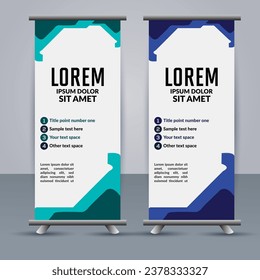 Abstract vector  business roll up display standee design