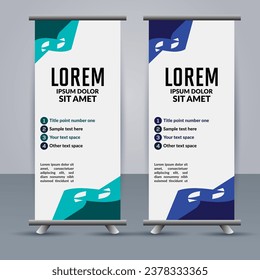 Abstract vector  business roll up display standee design