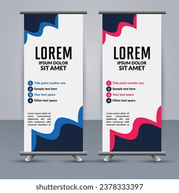 Abstraktes Vektorgrafik-Business-Roll-Up-Display-Standdesign